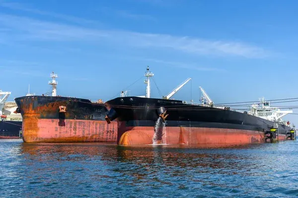 Petroleum vessels at berth